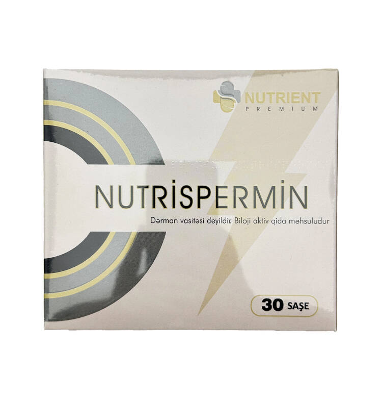 Premium Nutrispermin N30 Sashe — sperma keyfiyyəti və hamiləliyə hazırlıq üçün kişi vitamin kompleksi